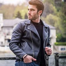 Men Black Leather Biker Jacket – Premium Street Style