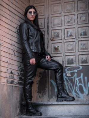 Women Black Leather Biker Jacket – Genuine Leather Street Style