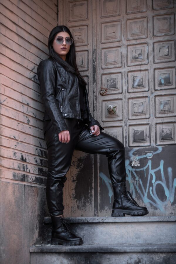 Women Black Leather Biker Jacket – Genuine Leather Street Style