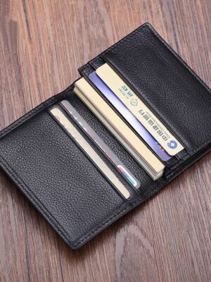 Genuine Leather Slim Card Wallet for Men