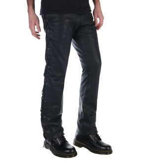 Men’s Black Leather Pants | Slim Fit & Stylish
