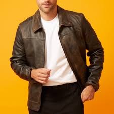 Men’s Brown Leather Jacket | Classic Blazer Style