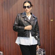 Women’s Black Leather Biker Jacket